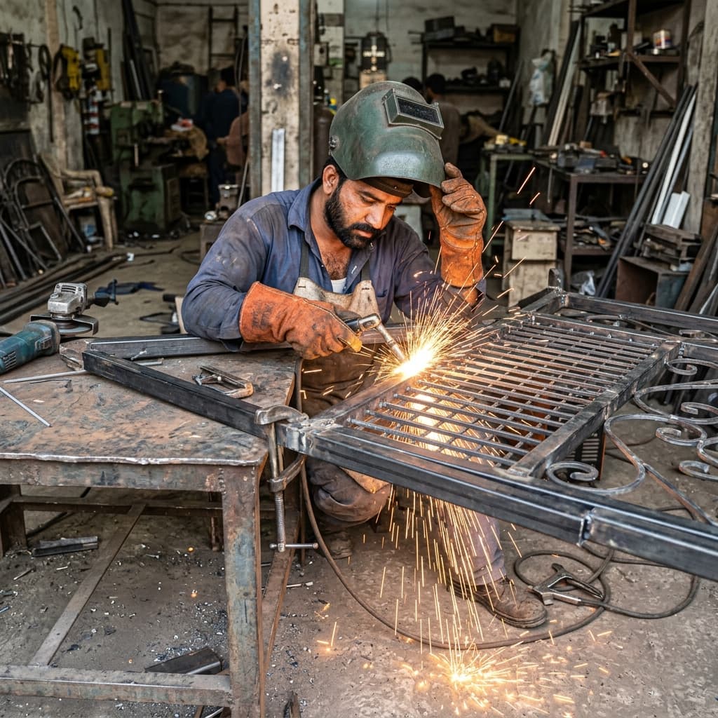 Verified welding worker on duty on Aya Sir G!
